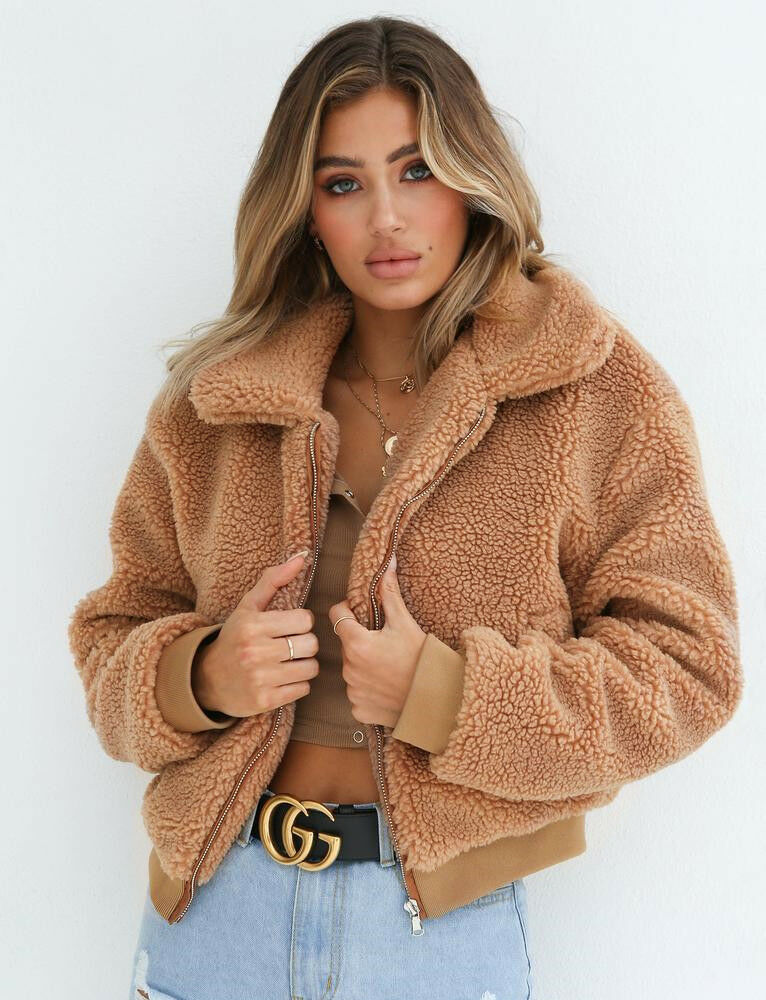 Flauschige Teddyjacke