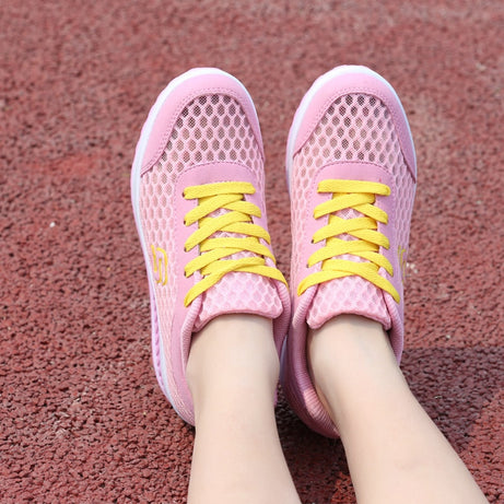 Chaussures Toning confortable à lacets en maille pour femmes