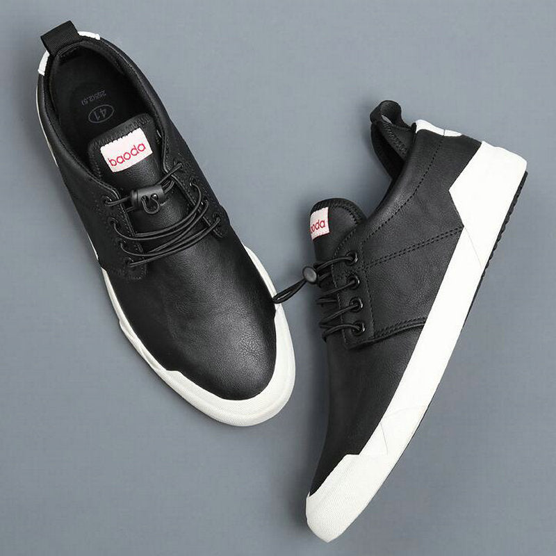 Chaussures décontractées en cuir à lacets pour hommes - Turbon