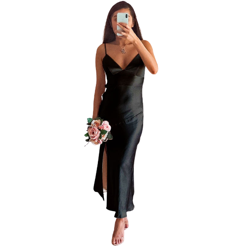 Damen Sommer-Partykleid mit Knöchelschlitz