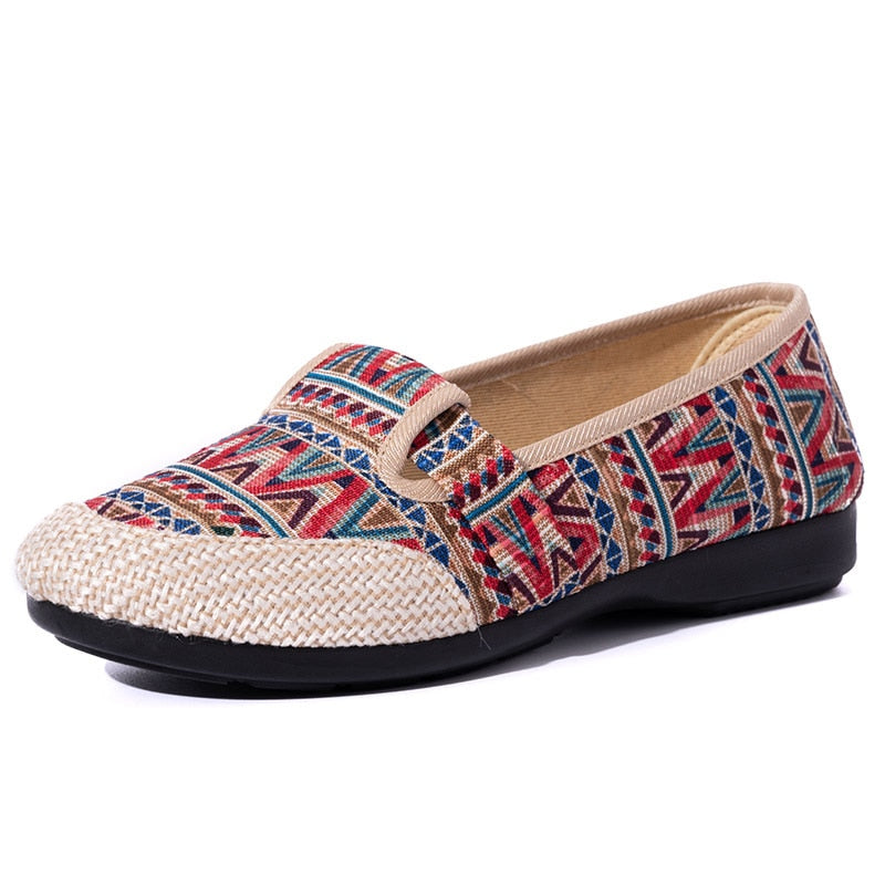 Orthopädische Slip-On-Loafer für Damen im Vintage-Stil