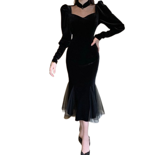 Schwarzes Vintage-Kleid von Piska