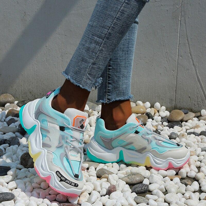 Superbes Baskets Pour Femme - EVA - Gris