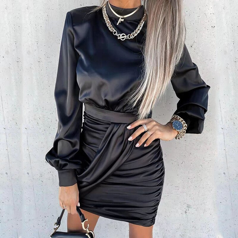 Robe de soirée moulante en Satin Carla