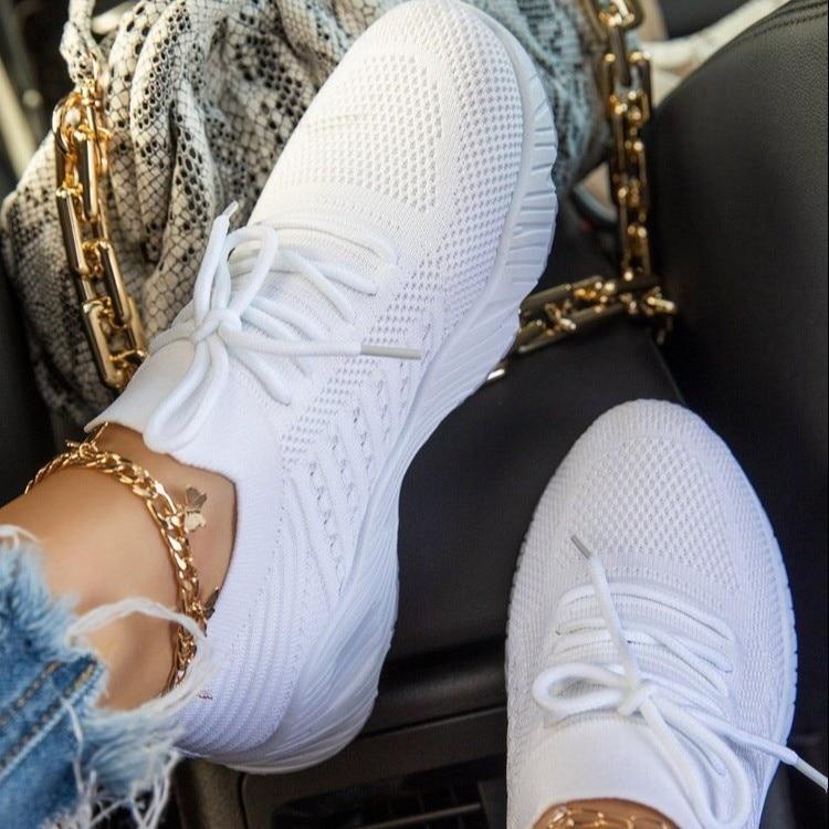 Baskets multicouleurs pour femme - Blanc