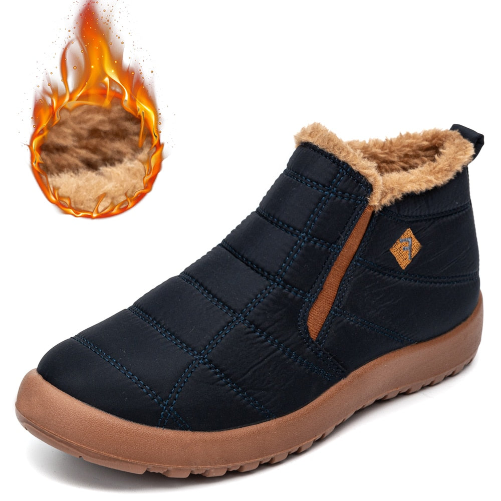 Bottines d'hiver chaudes en fourrure pour femme