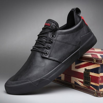 Chaussures décontractées en cuir à lacets pour hommes - Turbon