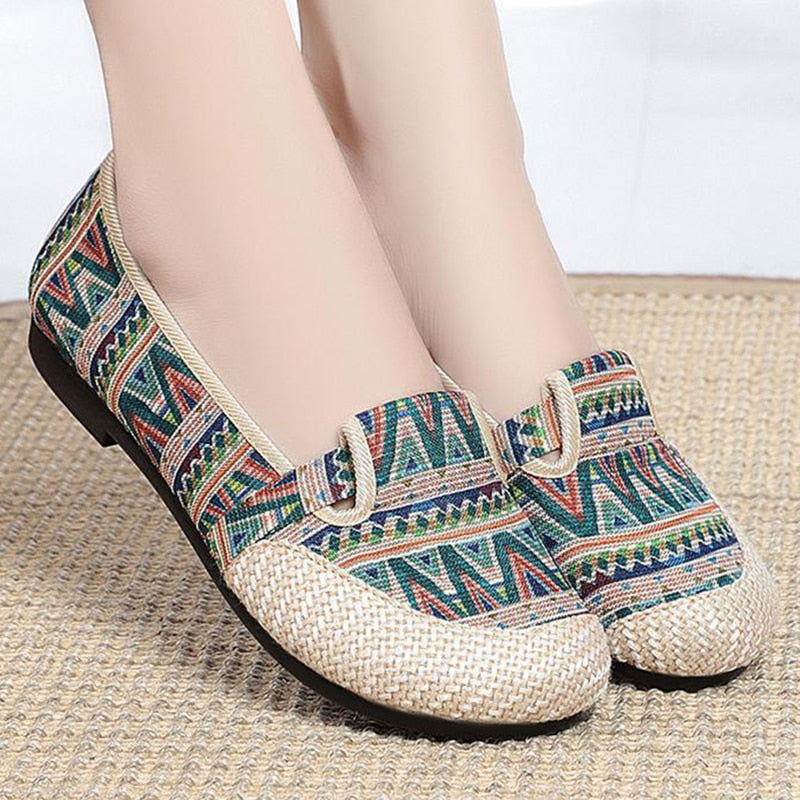 Orthopädische Slip-On-Loafer für Damen im Vintage-Stil