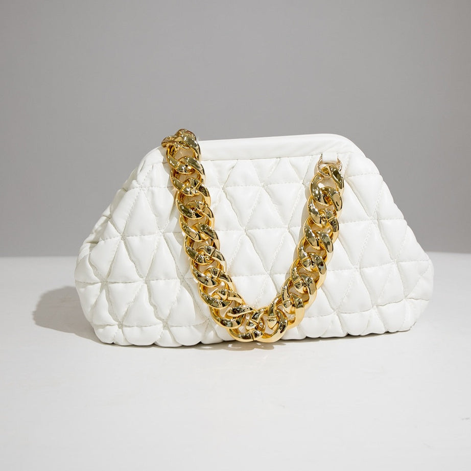 Luxury Quilted Baggy Leather Handbag