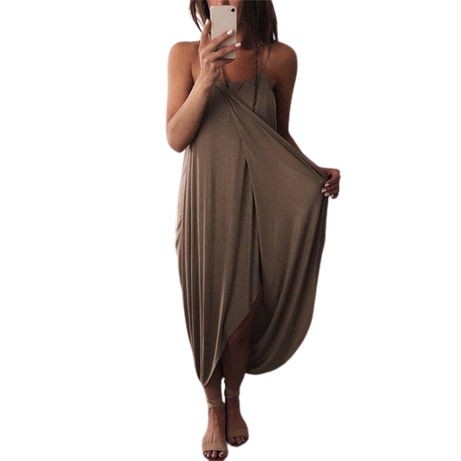 Langes ärmelloses Kleid