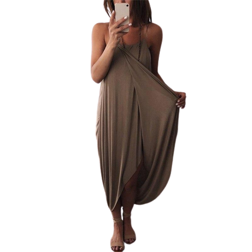 Langes ärmelloses Kleid