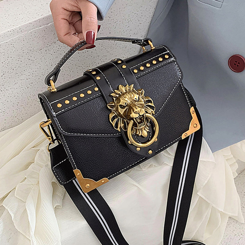 Lion head handbag for women