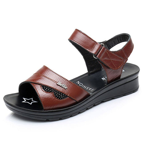 Sandales en cuir de vache orthopédique pour femmes