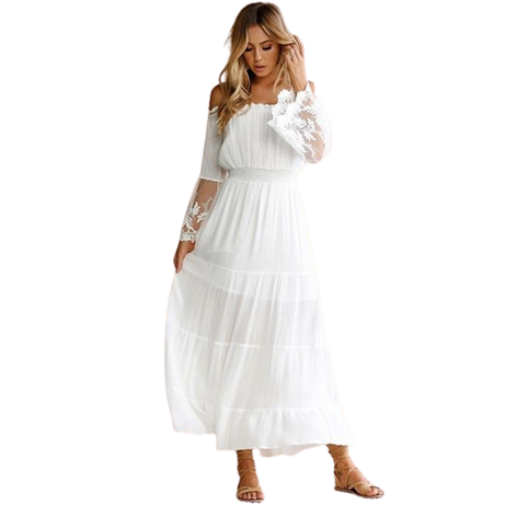 Robe Longue Col Bardot