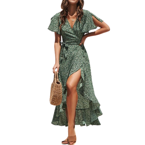 Robe longue imprimée Fleurie