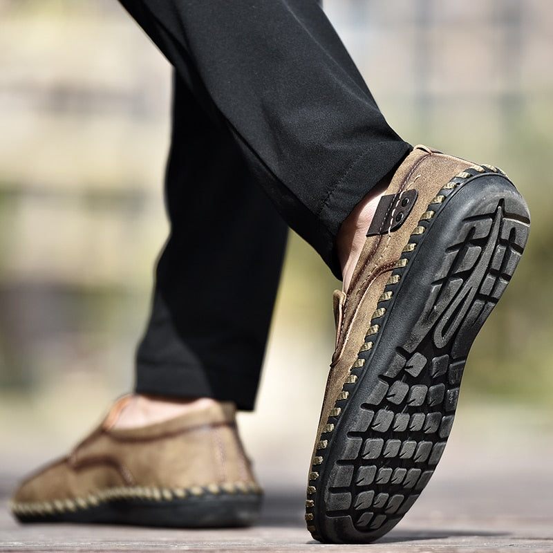 Mocassins en cuir confortables pour hommes