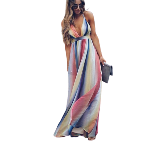 Long Rainbow Dress