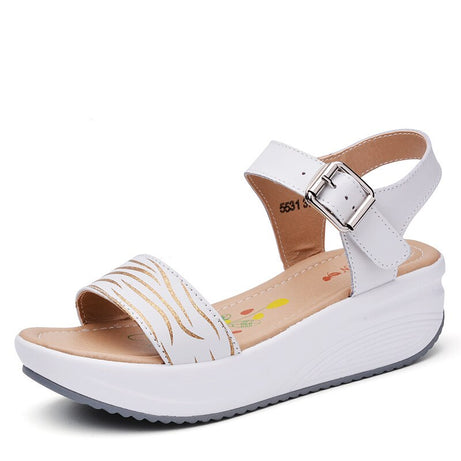Chaussures orthopédiques compensées en cuir véritable pour femmes - Honory