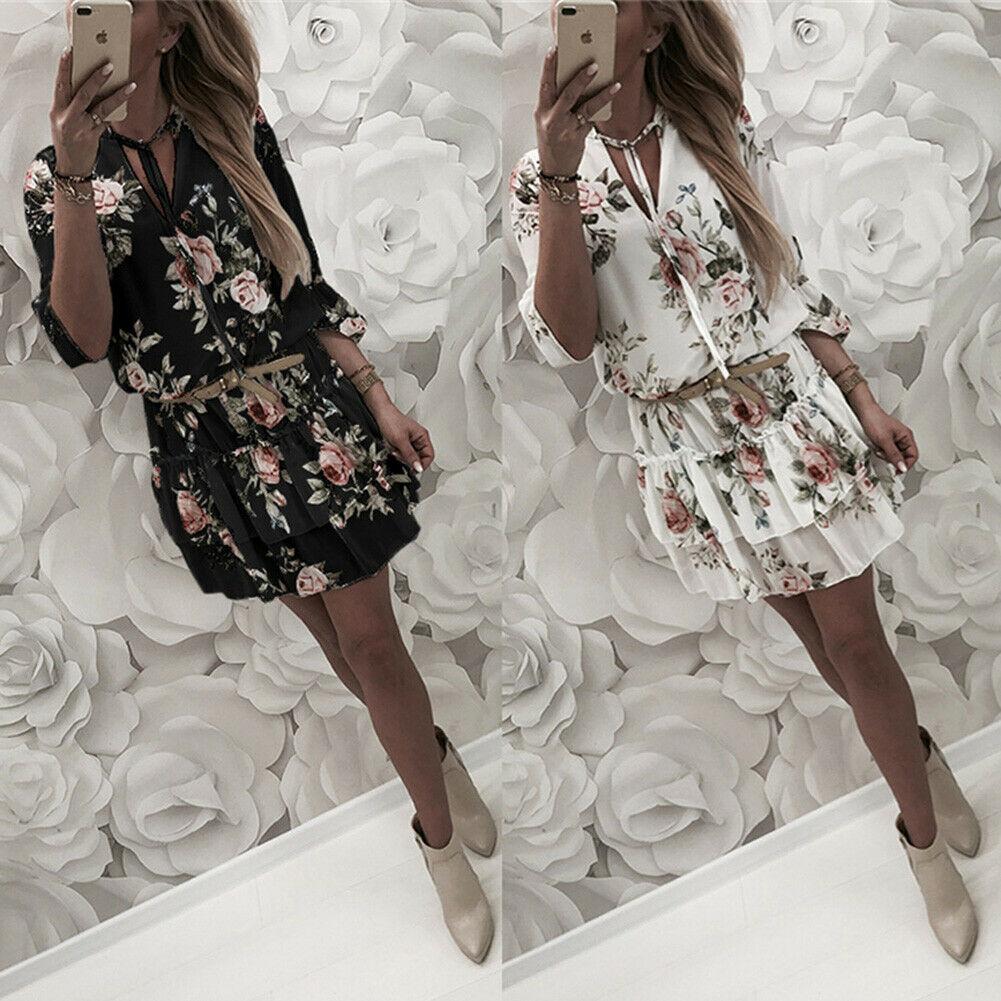 Robe Vintage Imprimé Floral - Noir