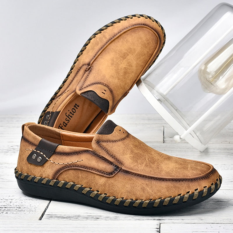 Mocassins en cuir confortables pour hommes