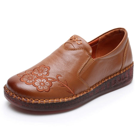 Flache Sneakers aus Tang-Leder