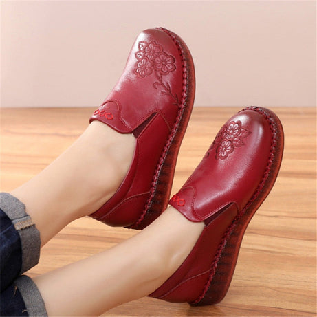 Flache Sneakers aus Tang-Leder