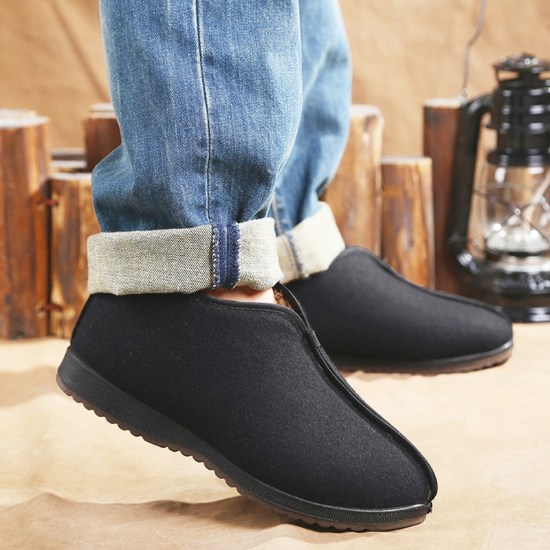 Bequeme Baumwollhausschuhe für Herren Saiko