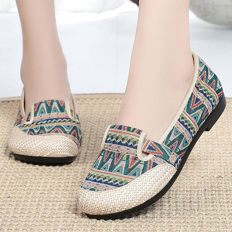 Orthopädische Slip-On-Loafer für Damen im Vintage-Stil