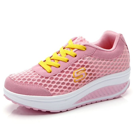Chaussures Toning confortable à lacets en maille pour femmes