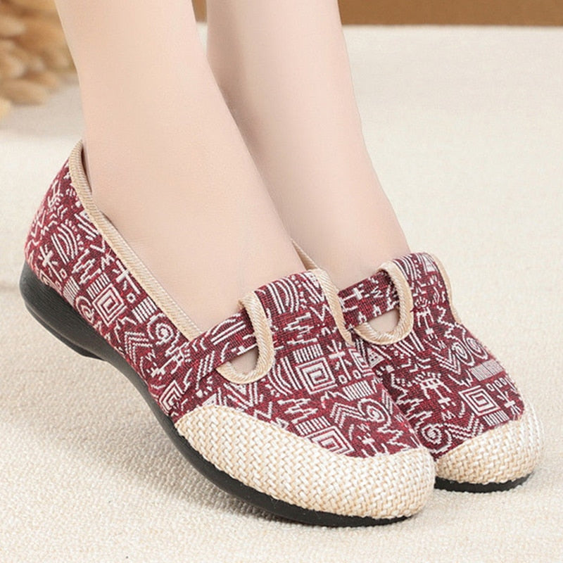 Orthopädische Slip-On-Loafer für Damen im Vintage-Stil