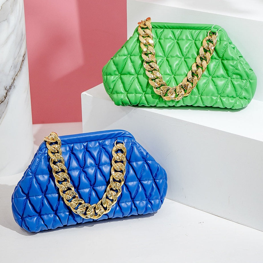 Luxury Quilted Baggy Leather Handbag