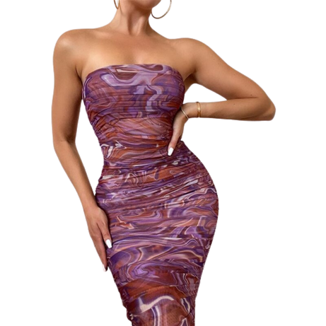 Trägerloses, figurbetontes Abendkleid