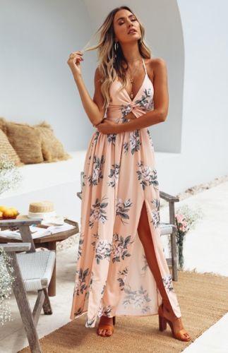 Robe Longue Boho - Rose