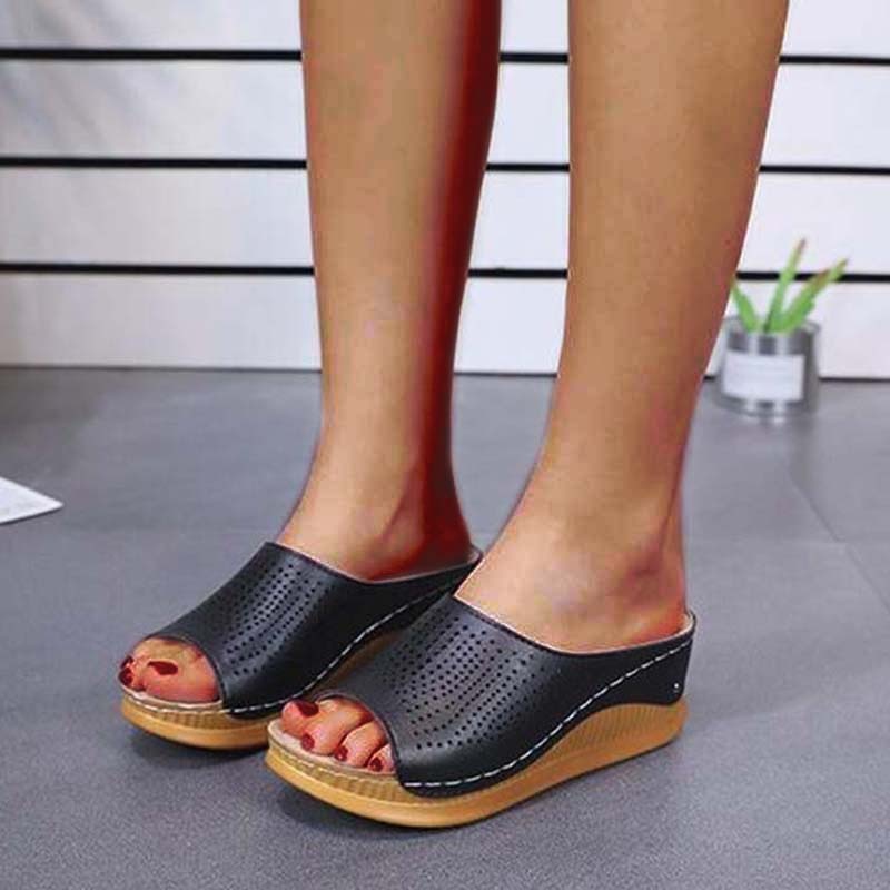 Bequeme Sandalen mit Keilabsatz für Damen – Ceyano