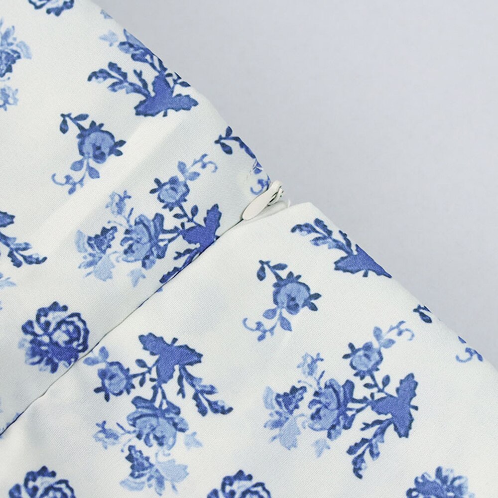 Maxi robe fleurie à manches bouffantes