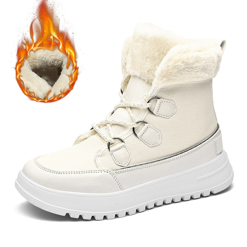 Bottes de neige d'hiver pour femmes - Fuzzy