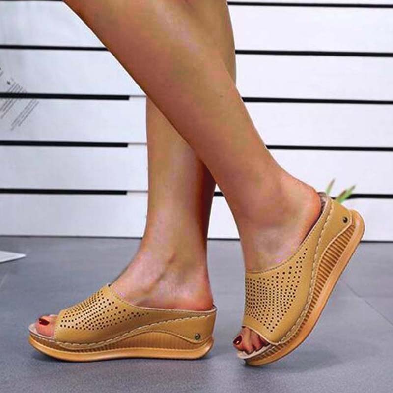 Bequeme Sandalen mit Keilabsatz für Damen – Ceyano