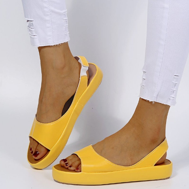 Senwy Damen-Sommersandalen mit offener Zehenpartie