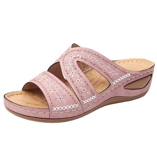 Lässige Outdoor-Sandalen mit Blumenmuster für Damen – Zinny
