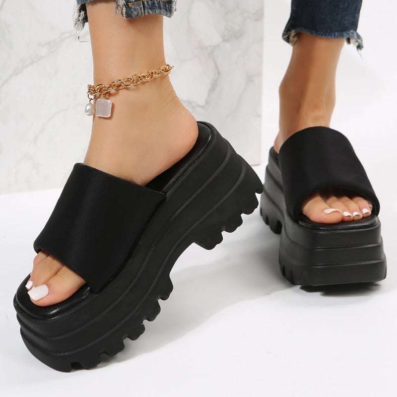 Sandales à Semelles Compensées en Nylon pour Femme - Voot