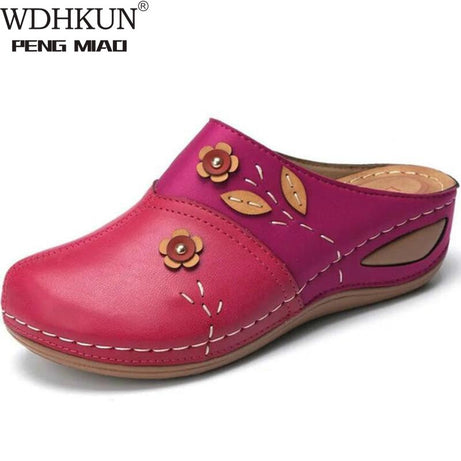Bequeme, weiche Clogs mit Blumenmuster