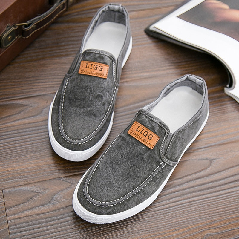 Atmungsaktive Herren-Freizeitschuhe aus Canvas und Denim – Jappy