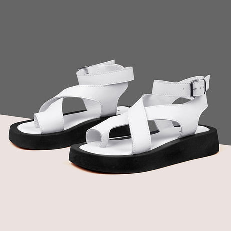 Sandales en cuir pour femmes - Strap