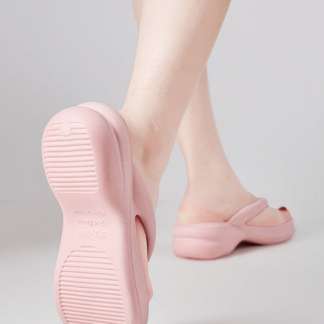 Tongs de plage à talons compensés pour femmes - Synda