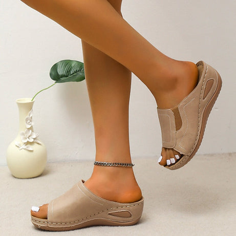 Strand-Walking-Keilsandalen für Damen – Saphir