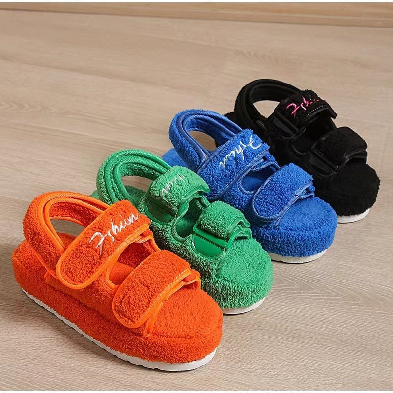 Plüschsandalen für Damen - Bel