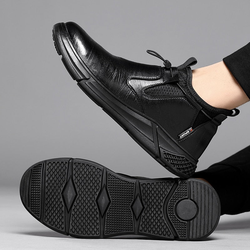 Chaussures de sécurité imperméables en cuir noir pour hommes - GOFF