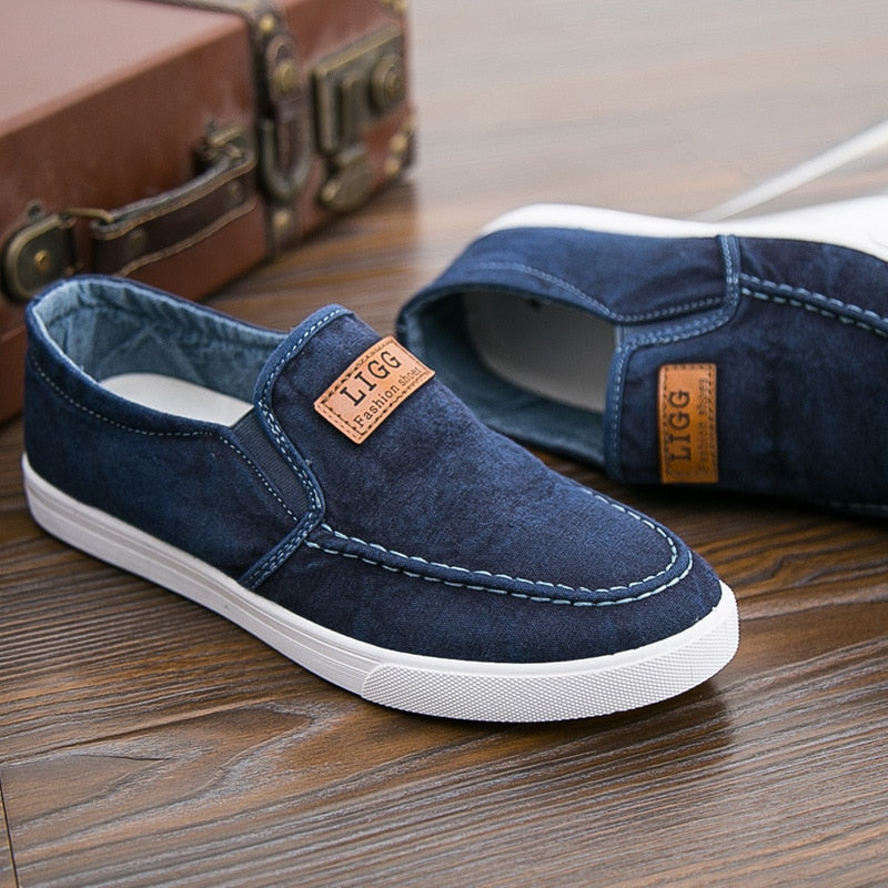 Atmungsaktive Herren-Freizeitschuhe aus Canvas und Denim – Jappy