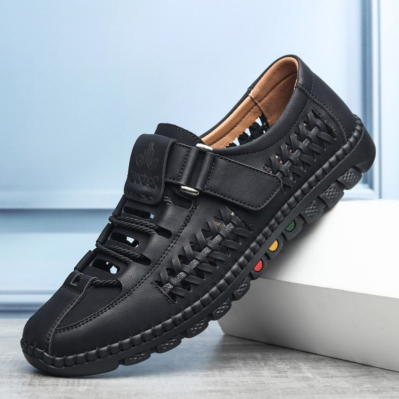 Atmungsaktive Ledersandalen für Herren – Zimo