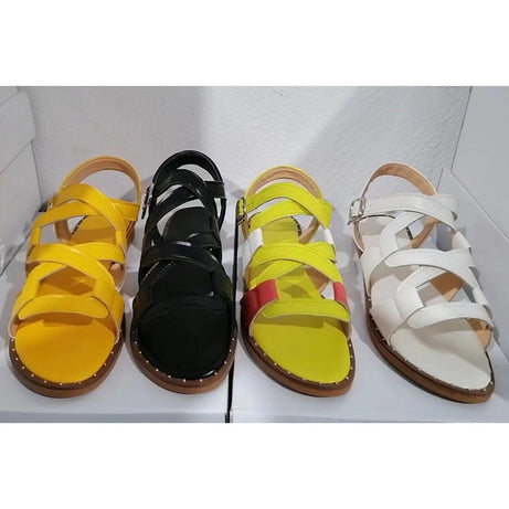 Sandales de gladiateur en cuir PU pour femmes - Amex